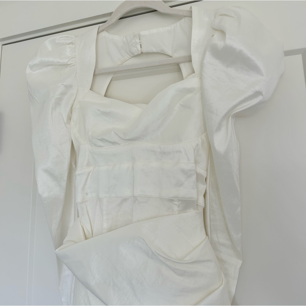 For Love And Lemons Etta Mini Dress in White - Picture 7 of 10